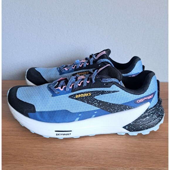 Brooks Skyvault Catamount 2 Trail Running Shoes Womens 10 Blue Hiking Walking - Picture 1 of 11